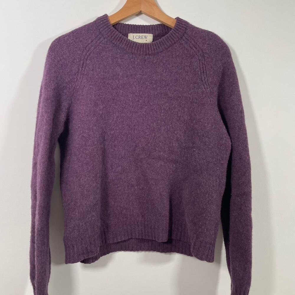 J. Crew purple 100% wool sweater